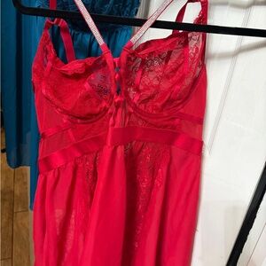 Torrid Vibrant Red Lace Chemise